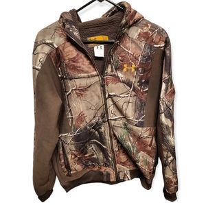 Men Large Under Armour Camo Hunting Jacket